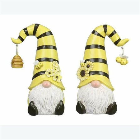 YOUNGS Resin Spring Bee Gnome Garden Stake, Assorted Color - 2 Assorted 73216